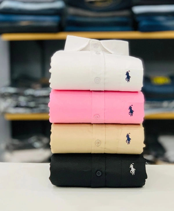 RL Polo Plain Shirts (Combo of 4pcs)