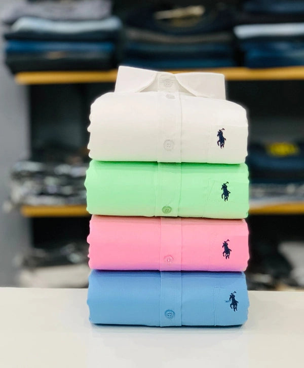 RL Polo Plain Shirts (Combo of 4pcs)