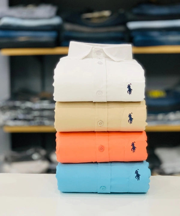 RL Polo Plain Shirts (Combo of 4pcs)