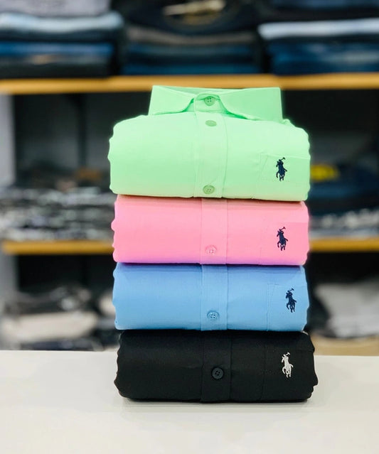 RL Polo Plain Shirts (Combo of 4pcs)