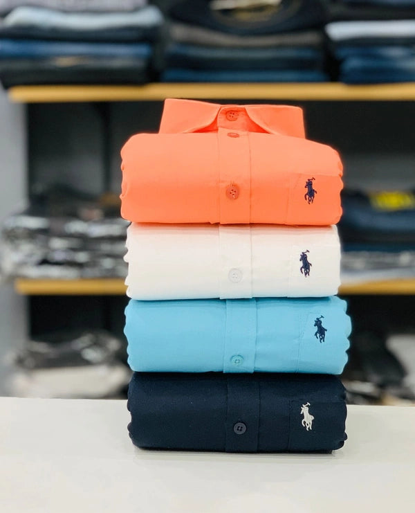 RL Polo Plain Shirts (Combo of 4pcs)