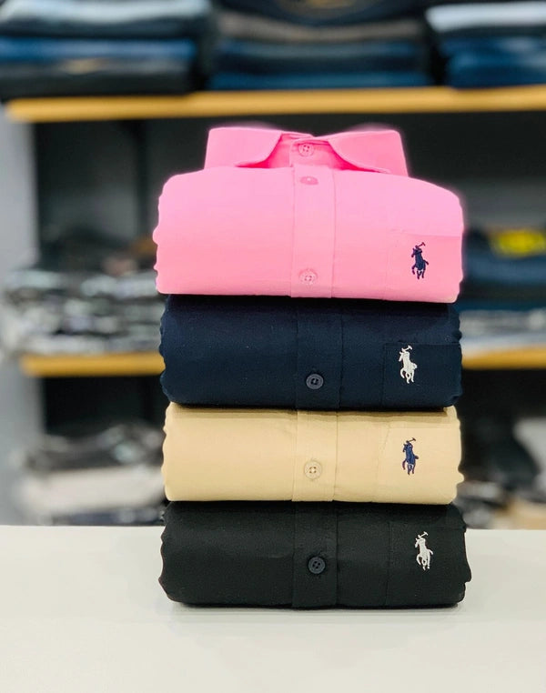 RL Polo Plain Shirts (Combo of 4pcs)