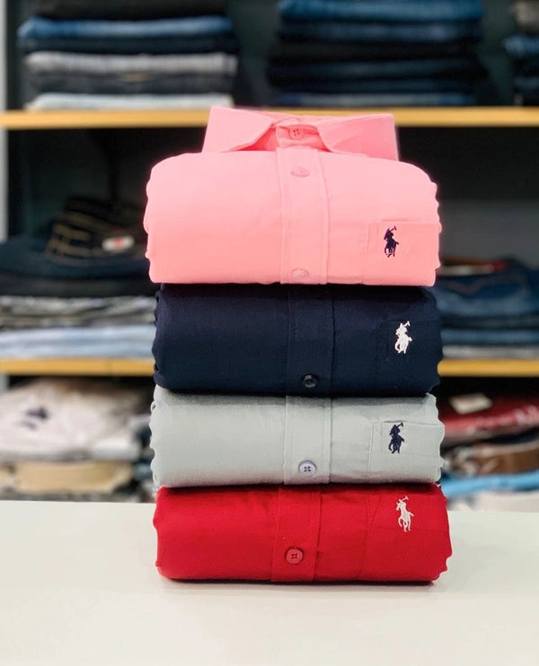 RL Polo Plain Shirts (Combo of 4pcs)