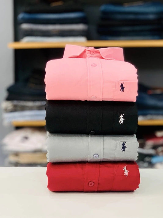 RL Polo Plain Shirts (Combo of 4pcs)